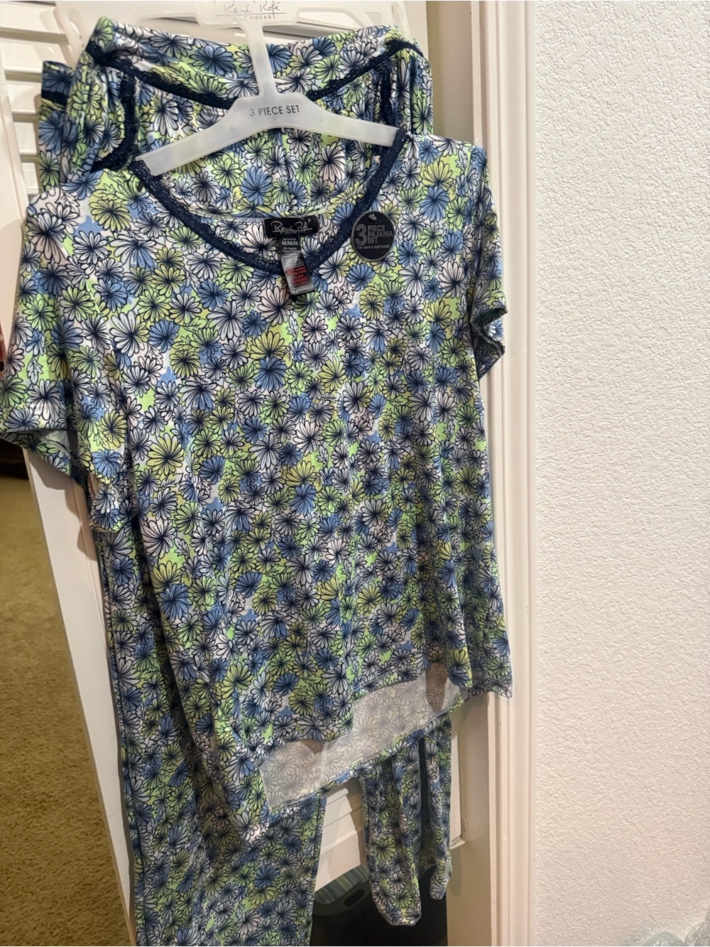 T.J.Maxx Girls' Short-Sleeve Floral Tee in Blue & Green